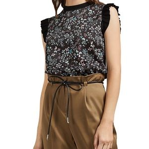 TED BAKER Letino Hazel Ruffle Top Size 2